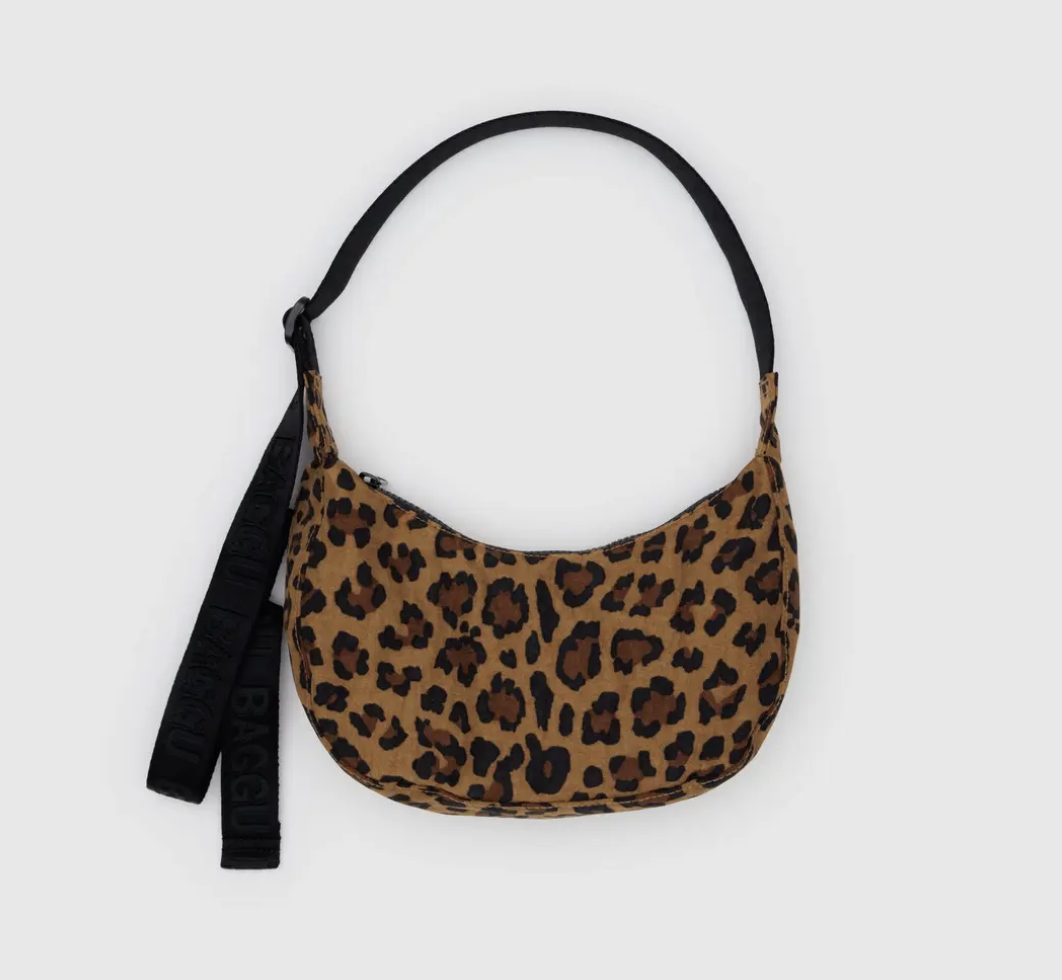 Small Nylon Crescent - Leopard