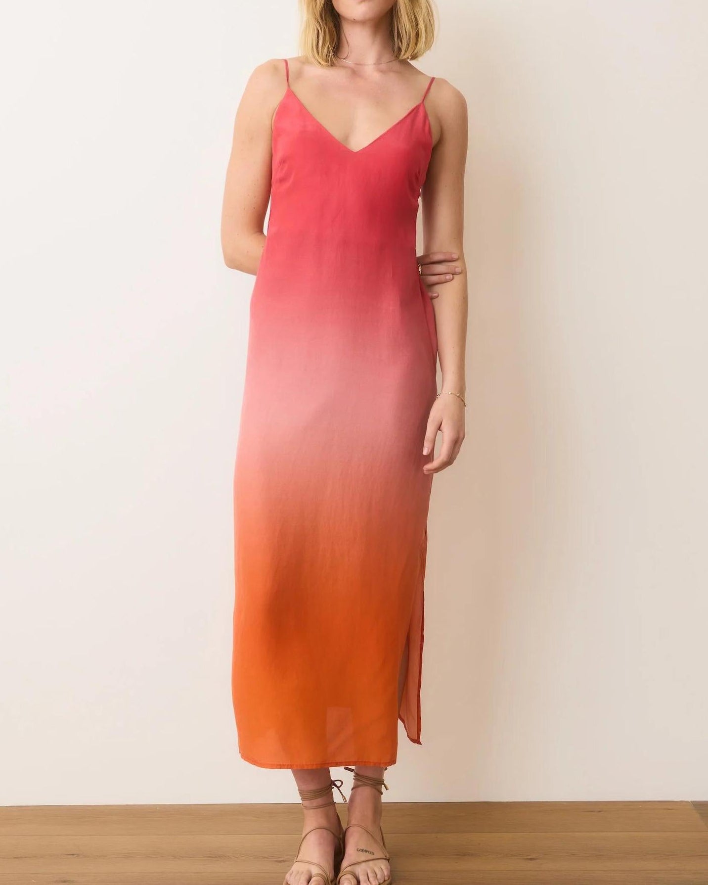 Marine Layer Gabrielle Slip Dress - Warm Ombre / M Marine Layer Gabrielle Slip Dress - Warm Ombre / M