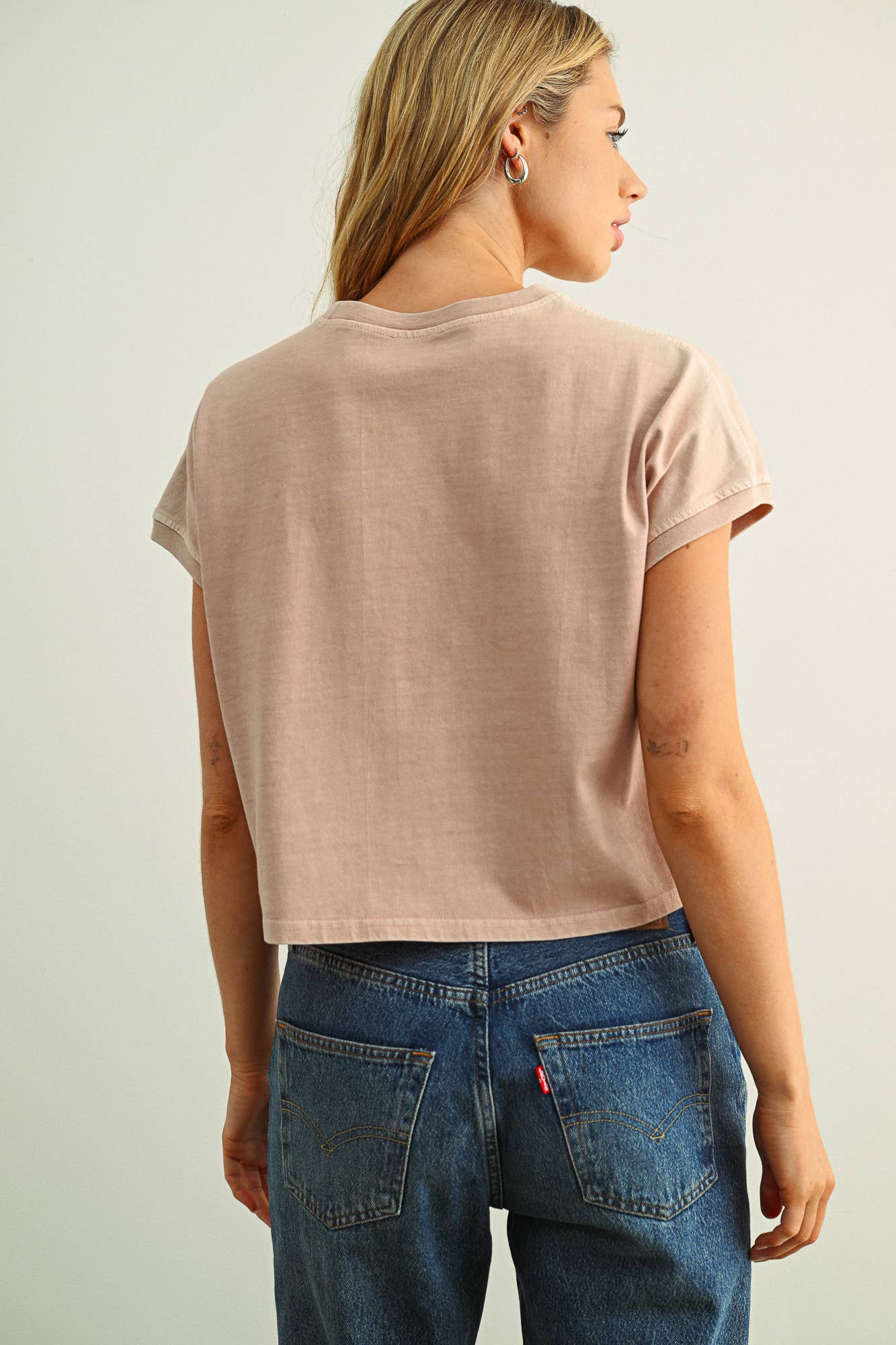 Pink Avery Washed Tee