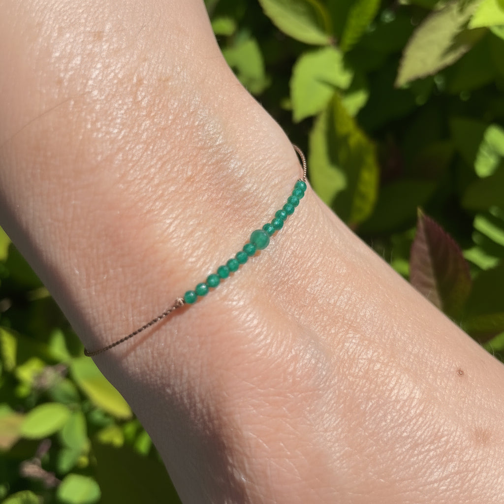 Confidence-Green Onyx Bracelet