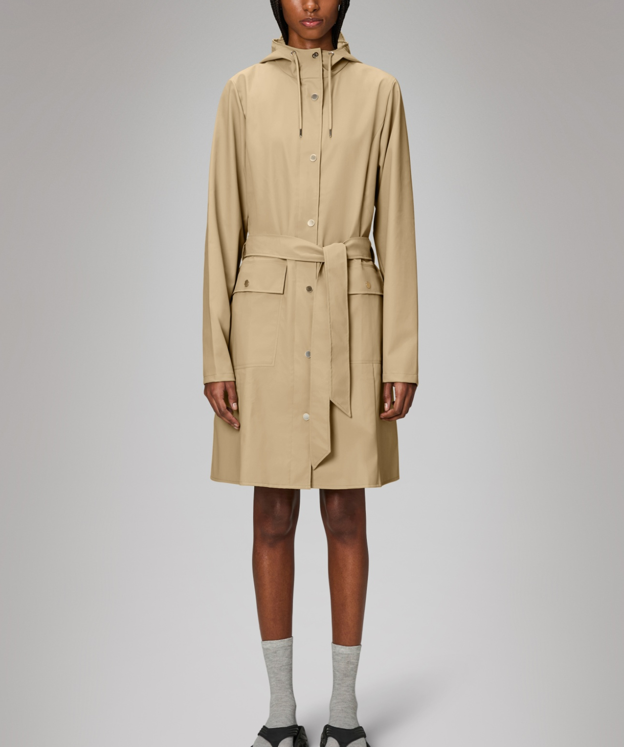 Curve Long Jacket - Sand