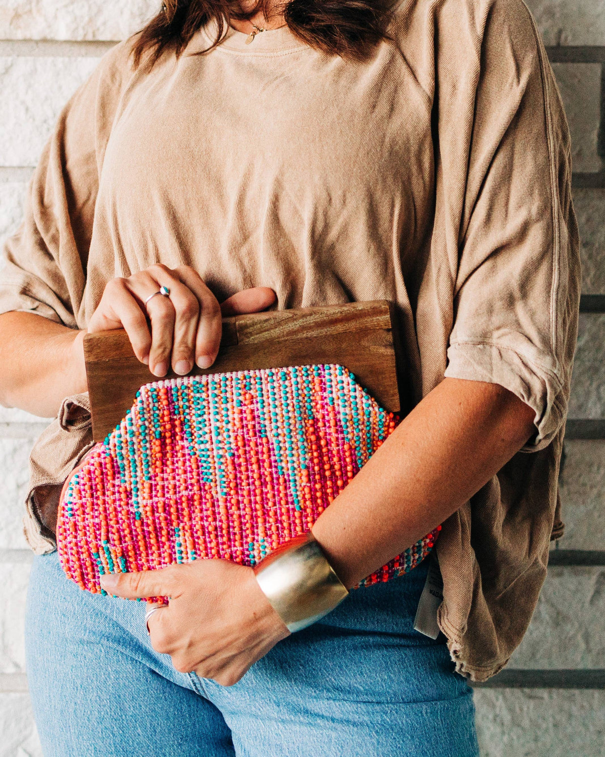 Beaded Beverly Clutch