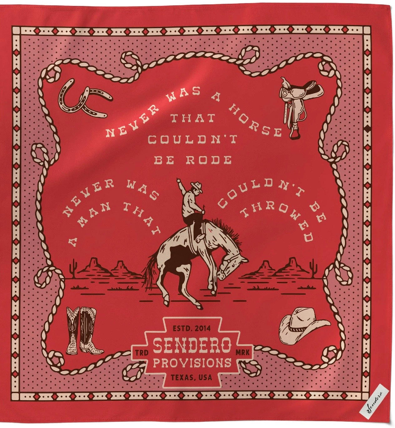 Never Was a Horse Red Bandana Scarf