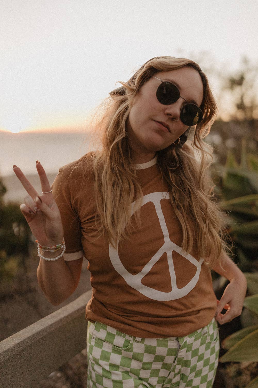 Peace | Ringer Graphic T-shirt