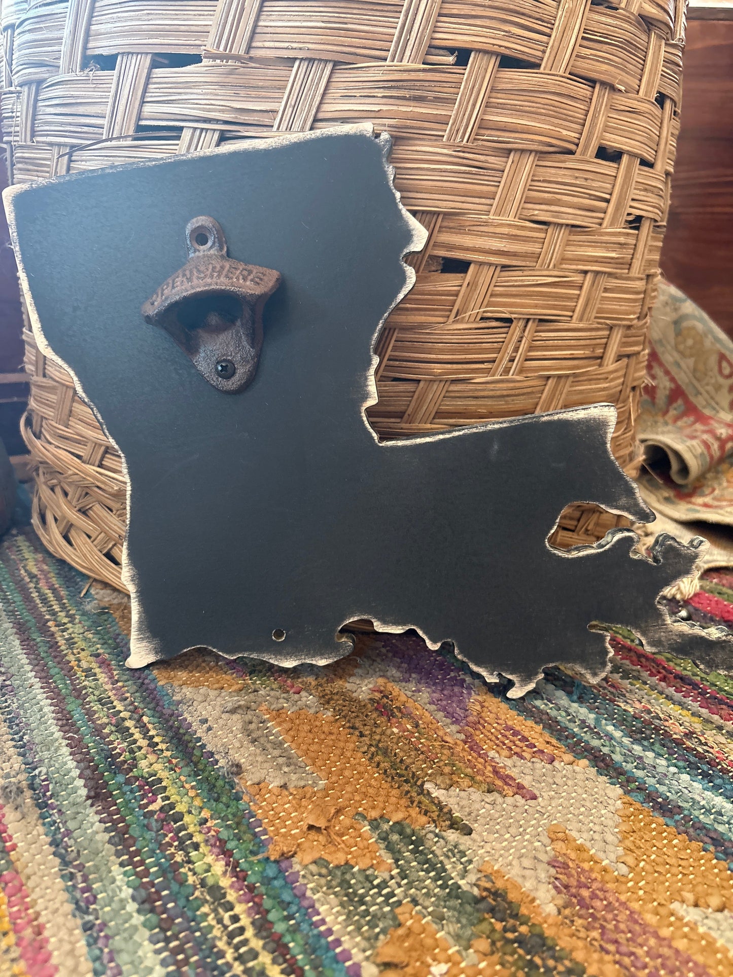 Louisiana Chalkboard Wooden Bottle Opener