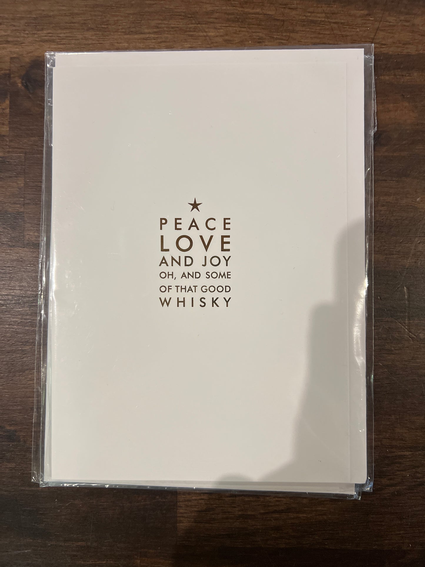 Peace Love and Whiskey Card