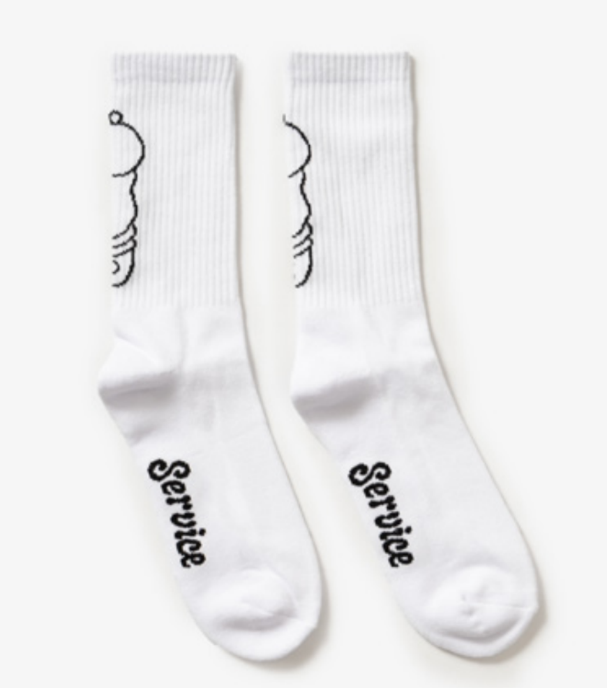 Salt & Pepper Socks - White
