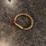 Flint Beaded Single Bracelet - Brass Snake