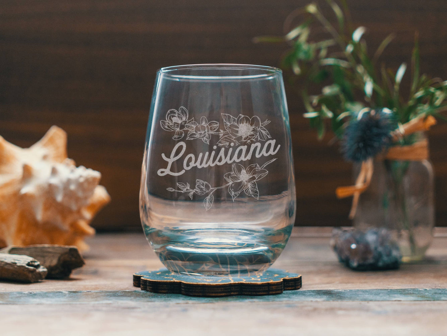 Louisiana Wine Glass