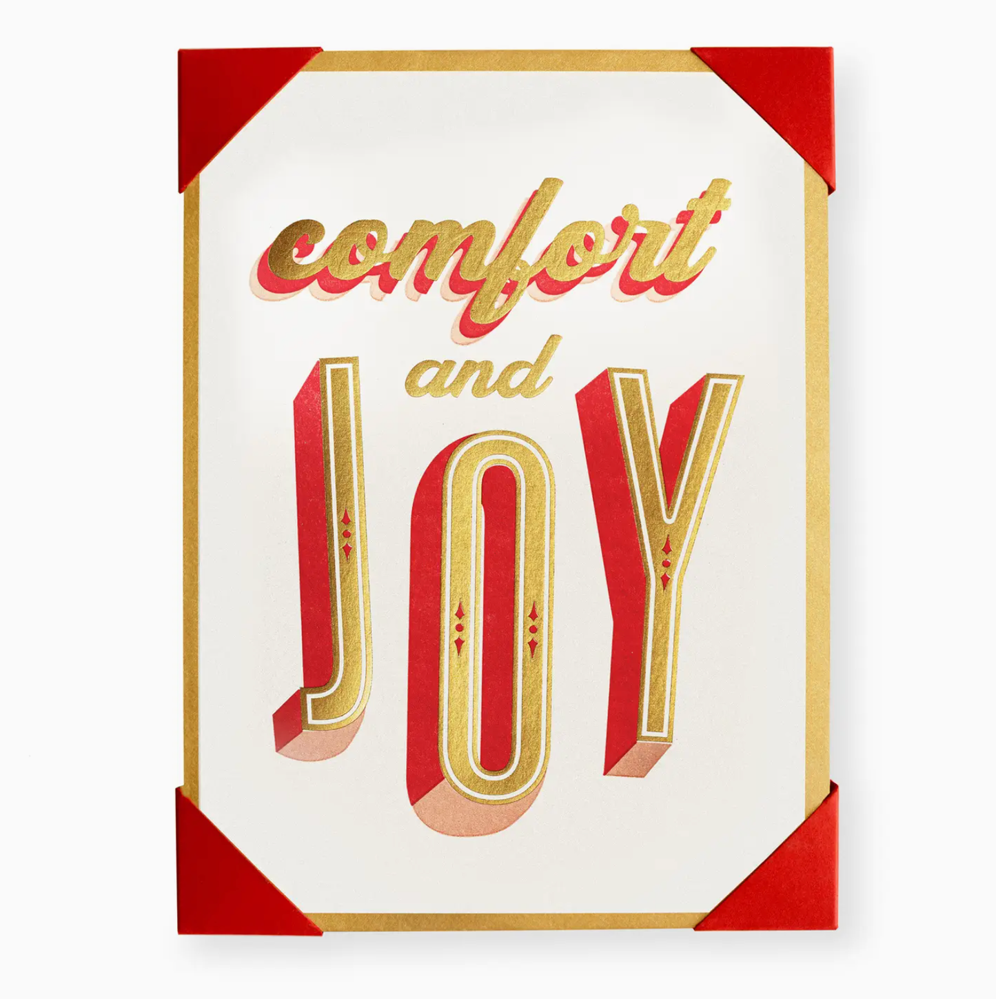 Comfort and Joy Christmas Greeting Card (5-Pack)