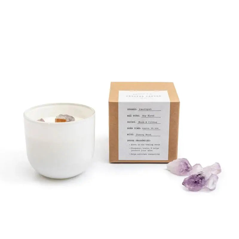 Amethyst Crystal Candle 11oz