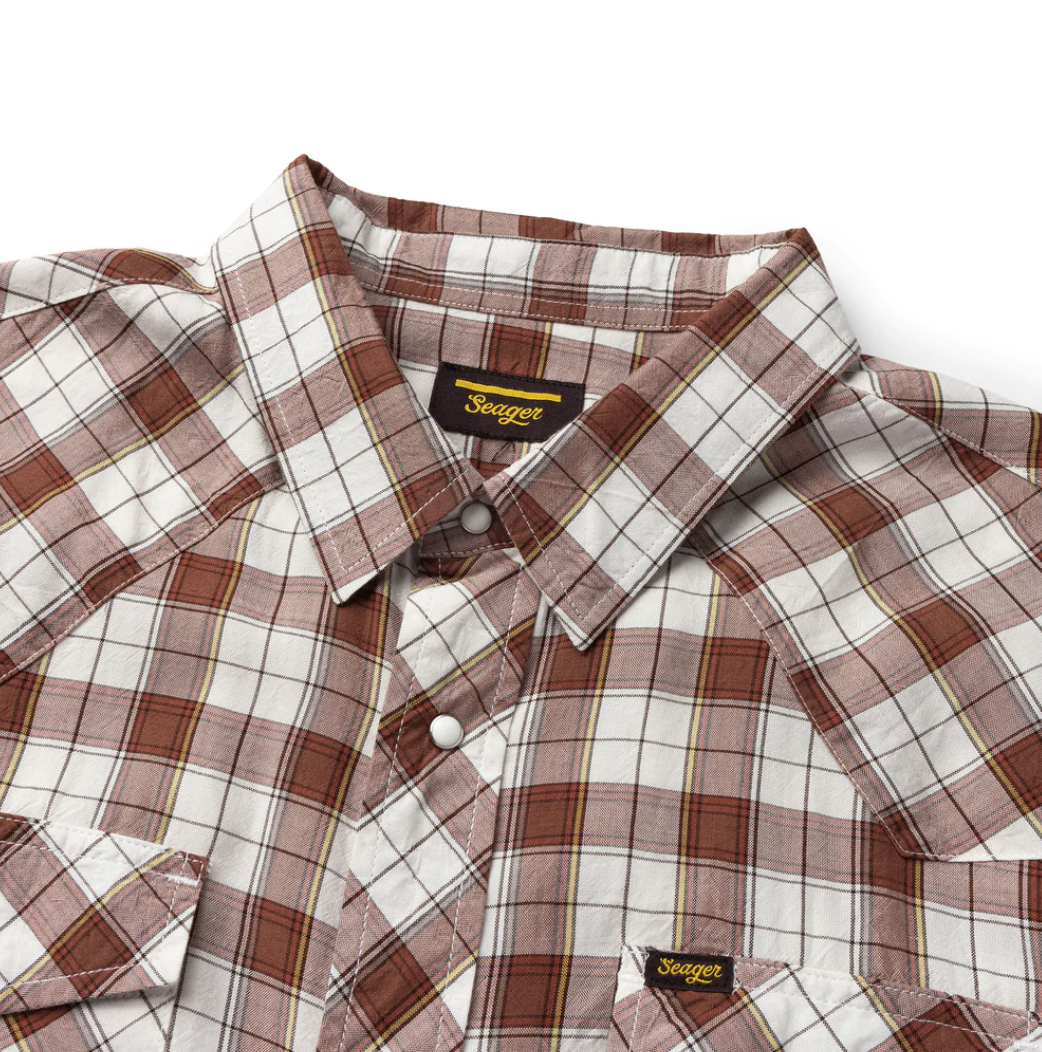 Amarillo S/S Snap Shirt - Brown Plaid