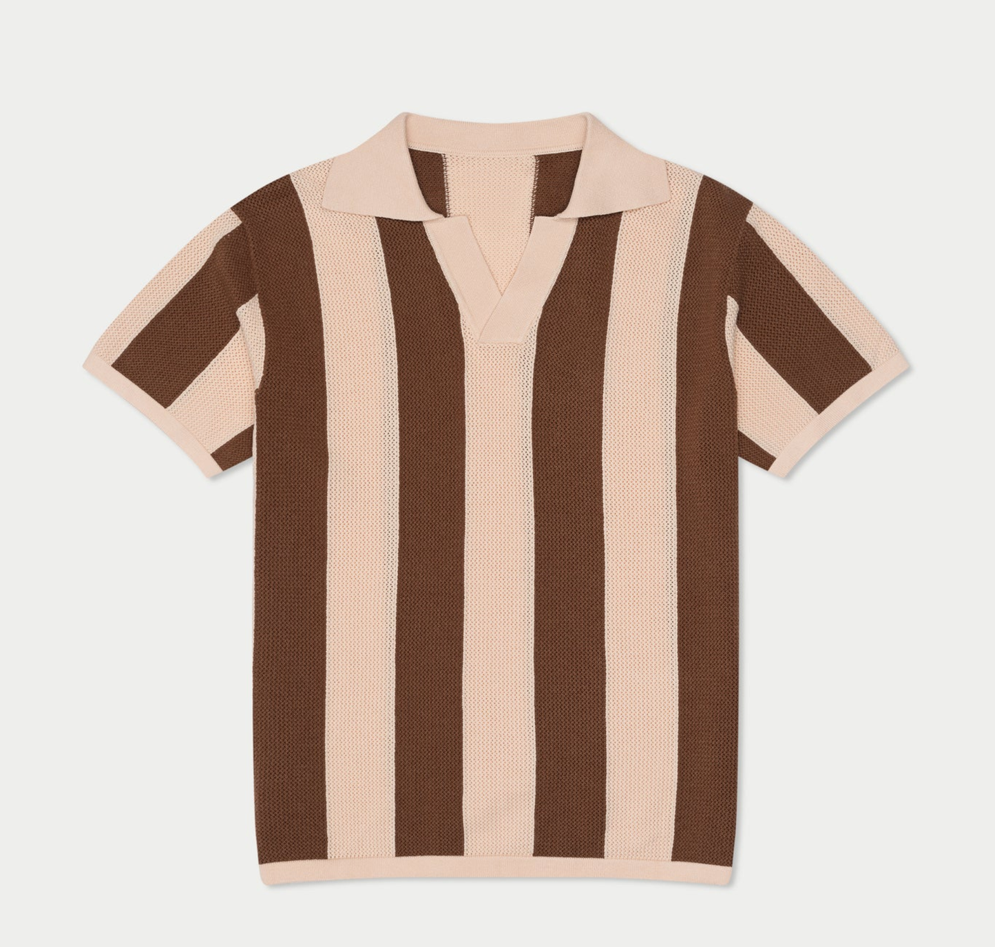 Knit Polo - Brown Stripes