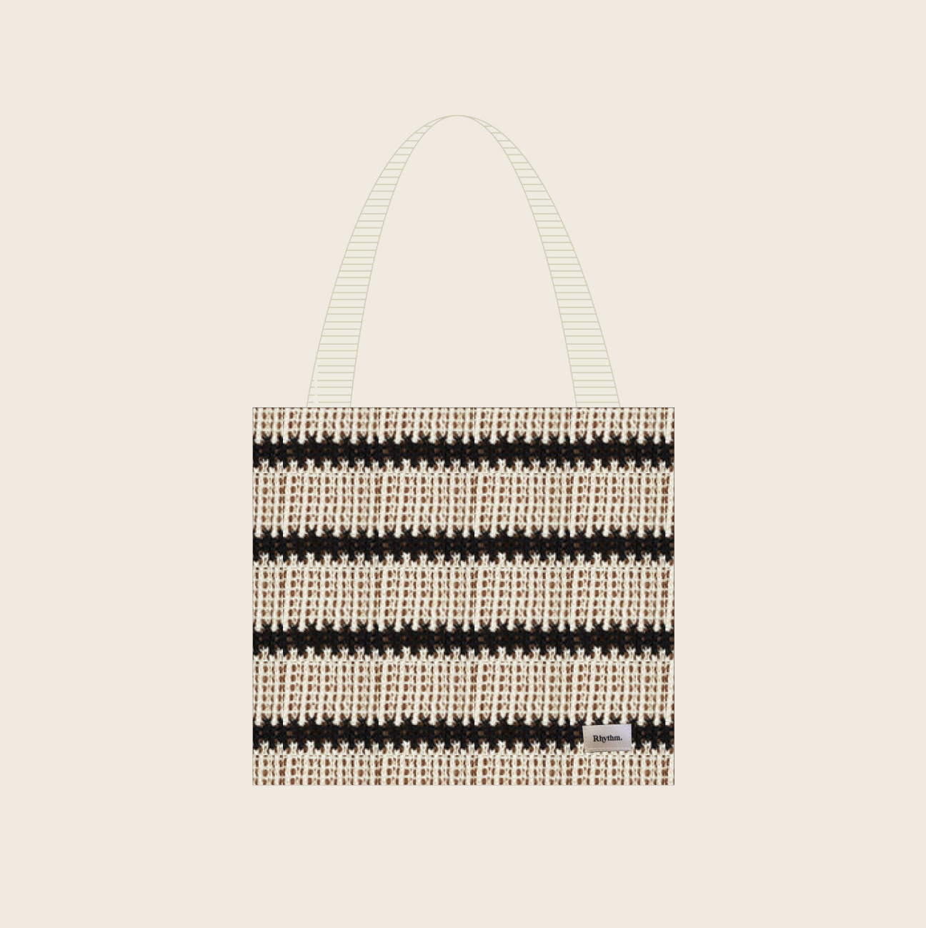 Sol Stripe Crochet Tote Bag