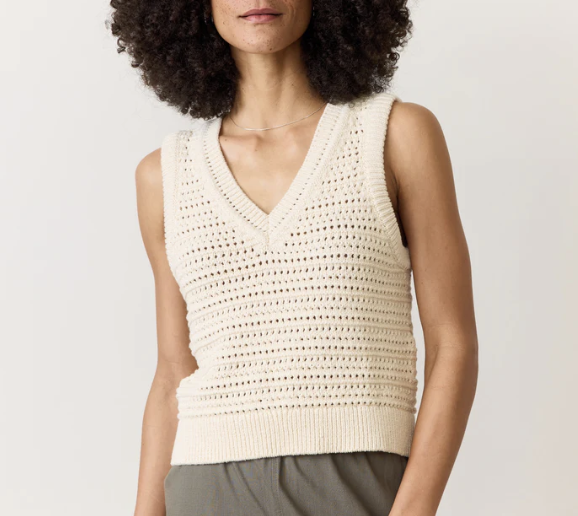 Montecito Sweater Vest - Cream