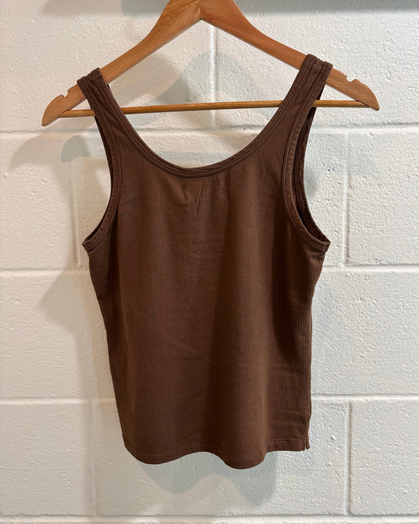 Brown Rib Singlet