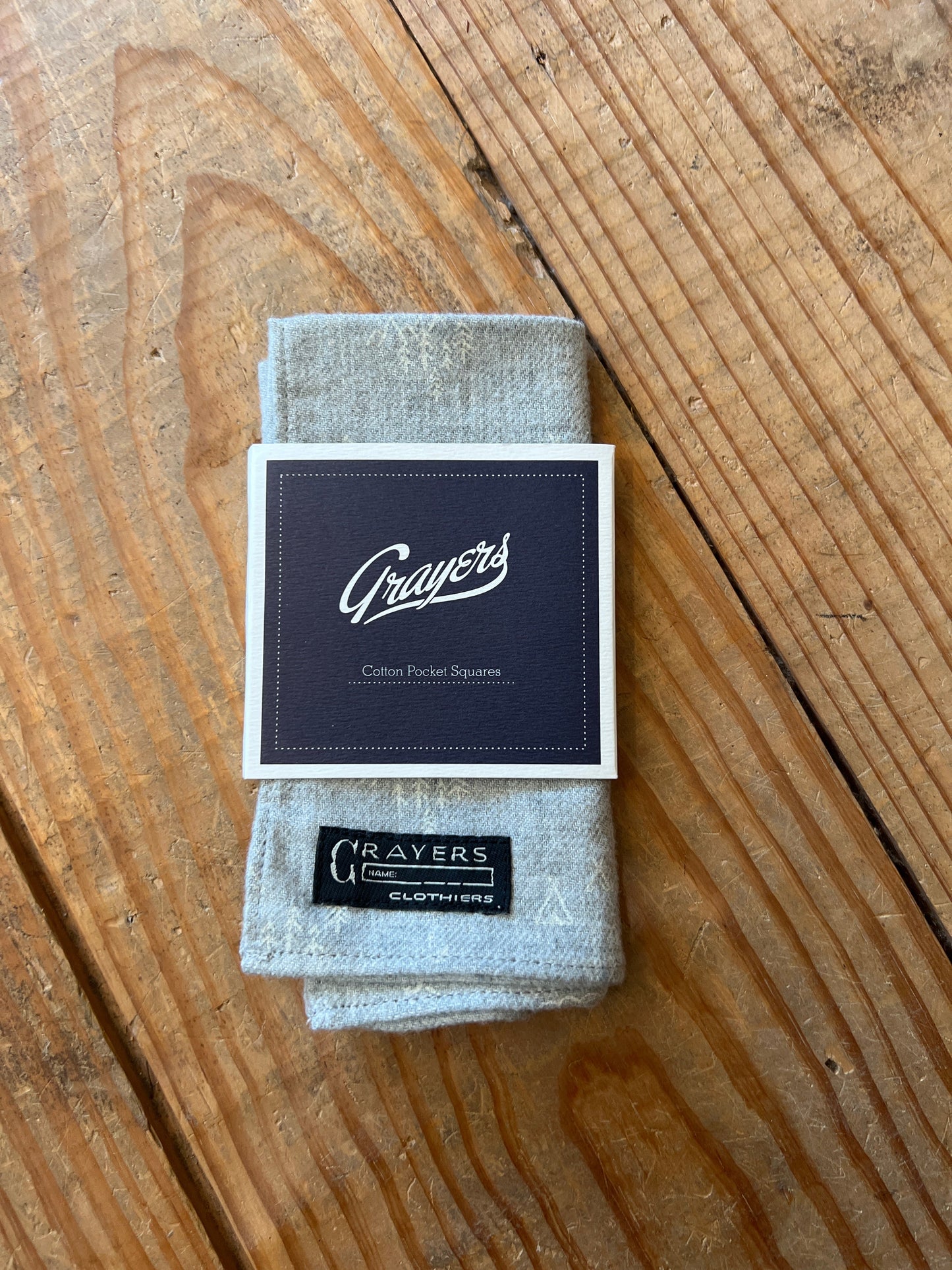 Charcoal Pocket Square