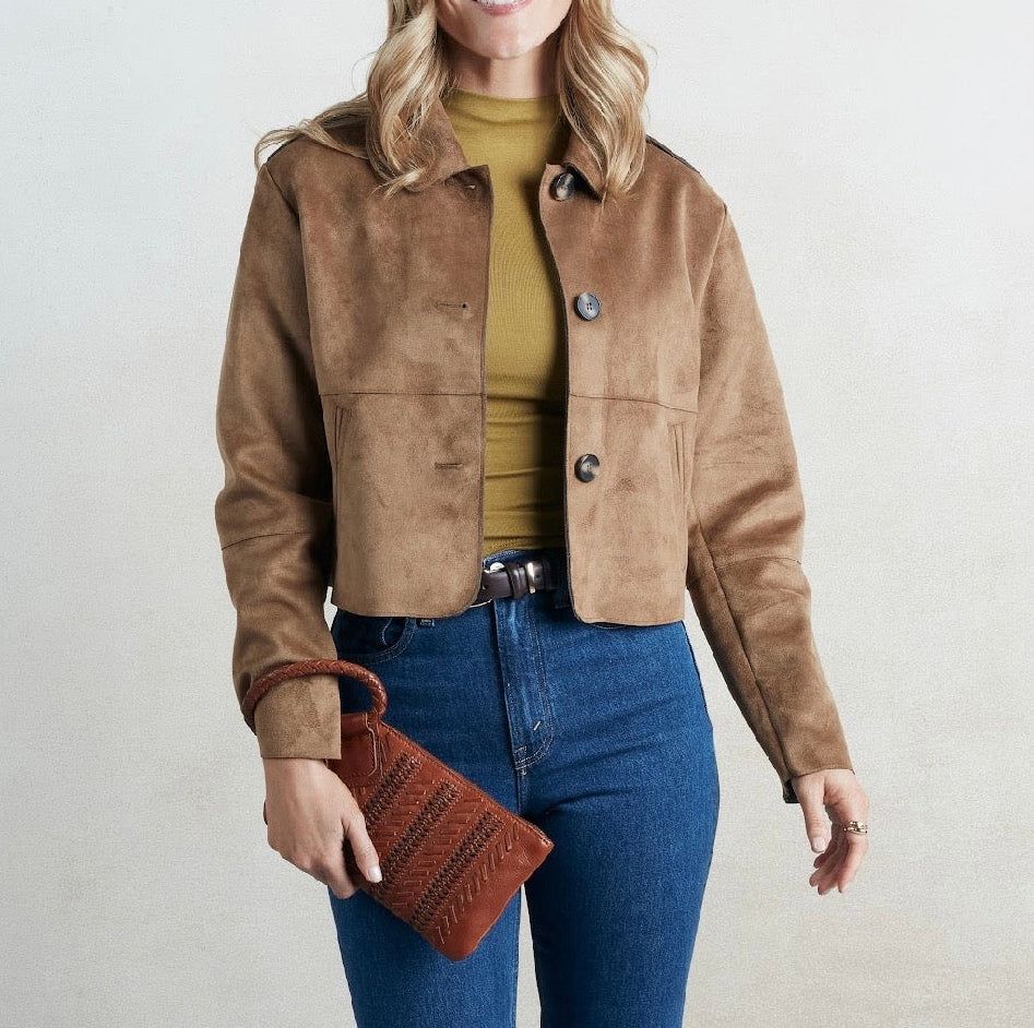 Kindling Brown Sable Wristlet - Washed Leather