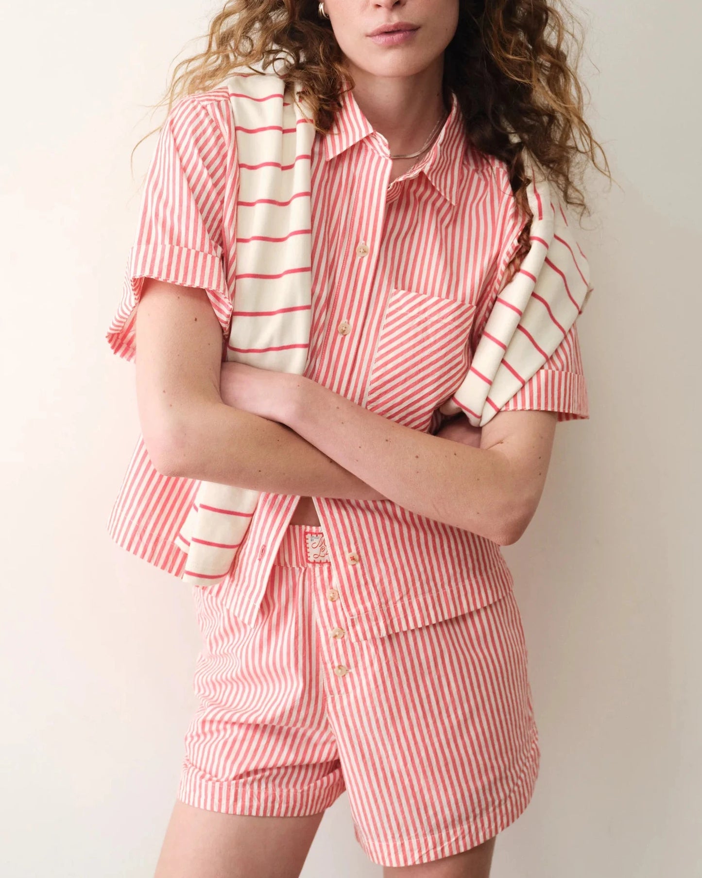 Cherry Stripe Bonnie Poplin Shirt