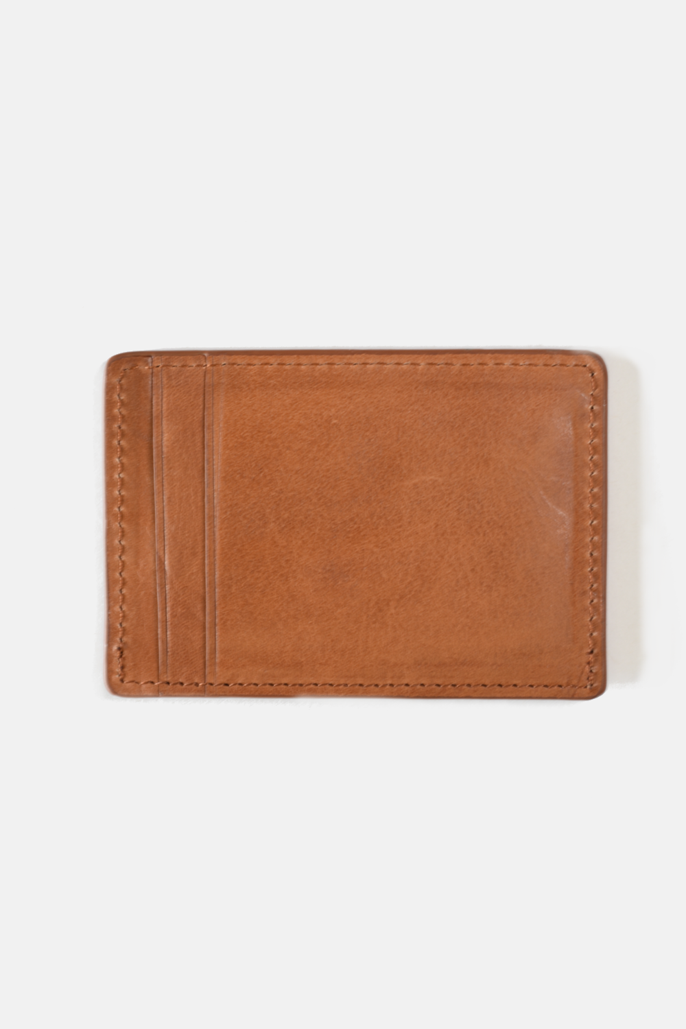Brown leather wallet on a white background