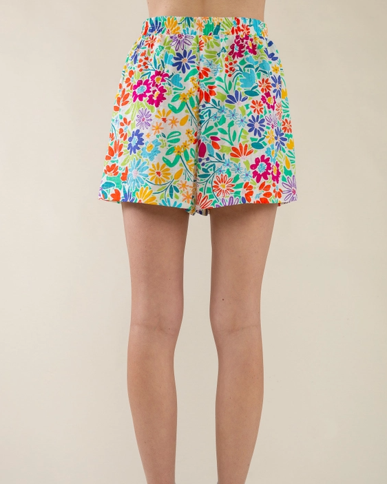Dalila Shorts - Fuchsia/Orange Multi