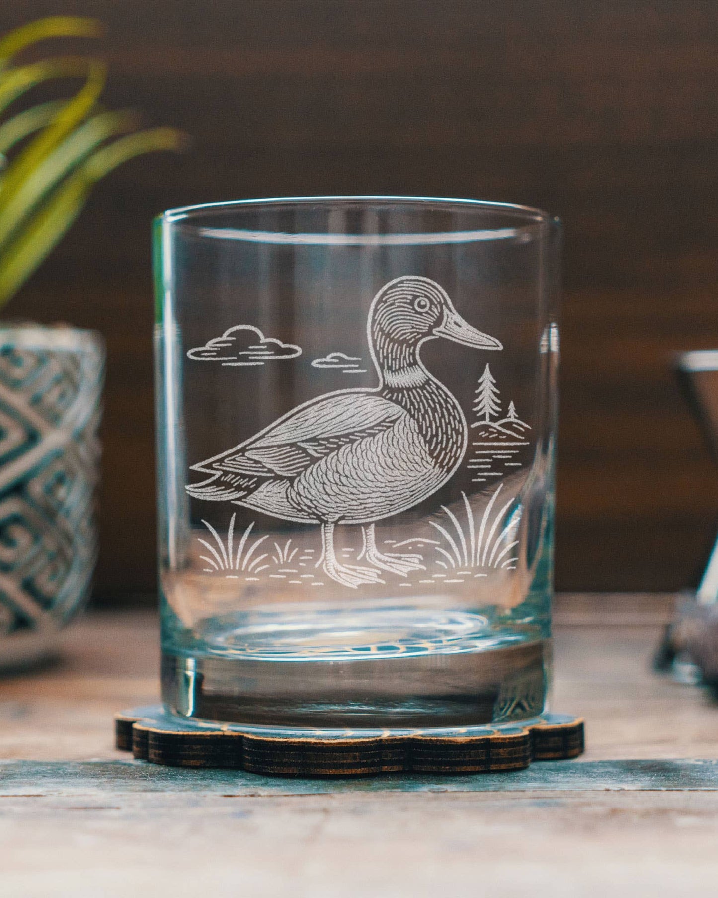 Mallard Duck Glass