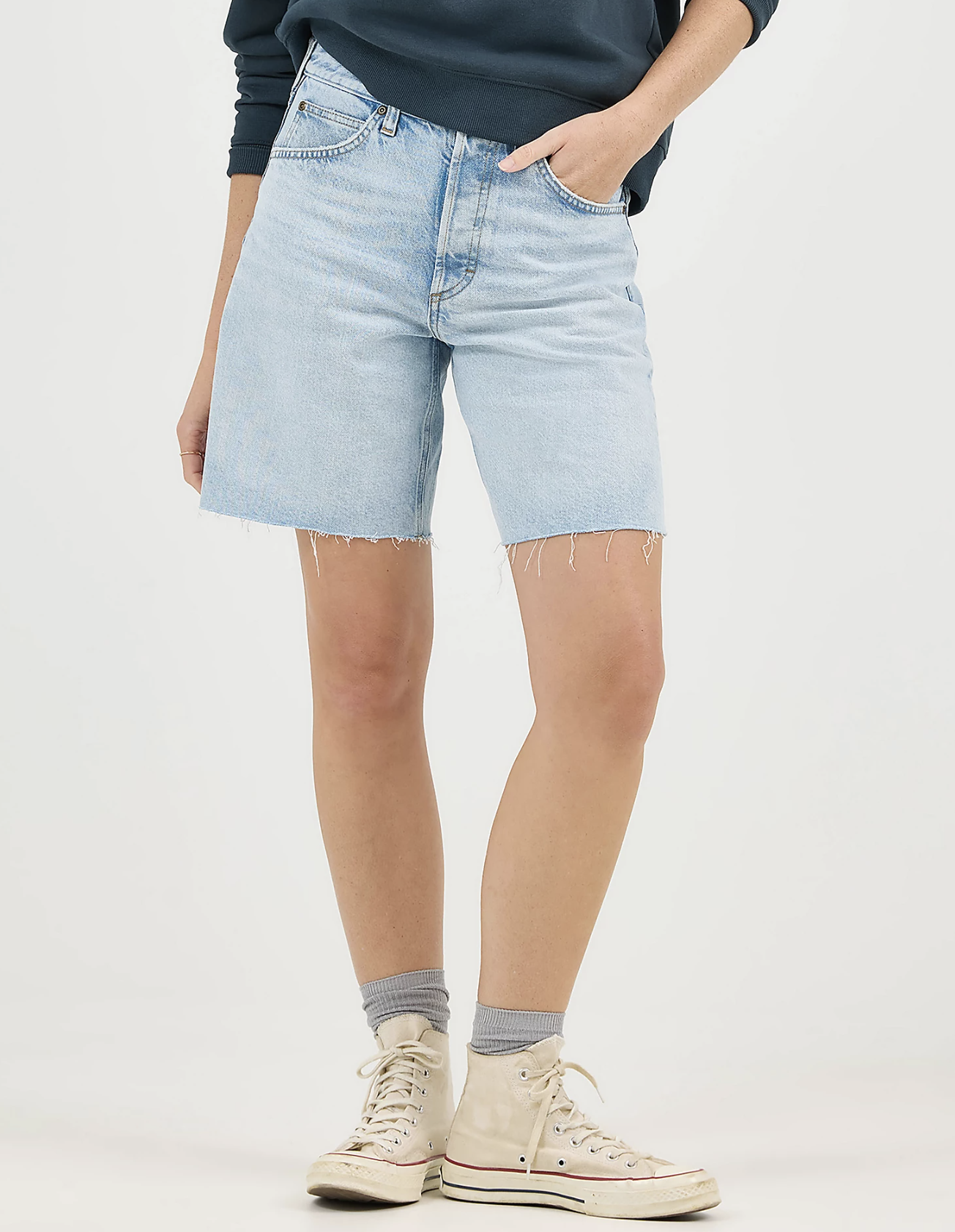 Slouch Bermuda Shorts - Hint of Rain