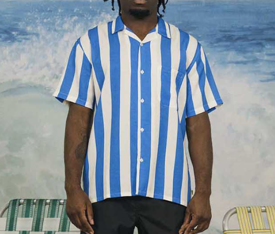 Traveler Buttonup Shirt - Blue Stripe