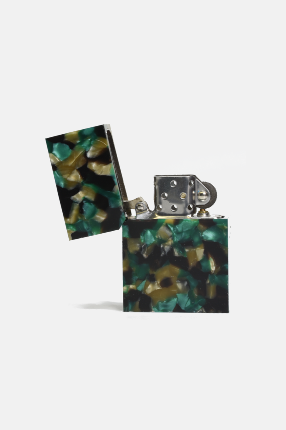 Floral-patterned lighter on a white background