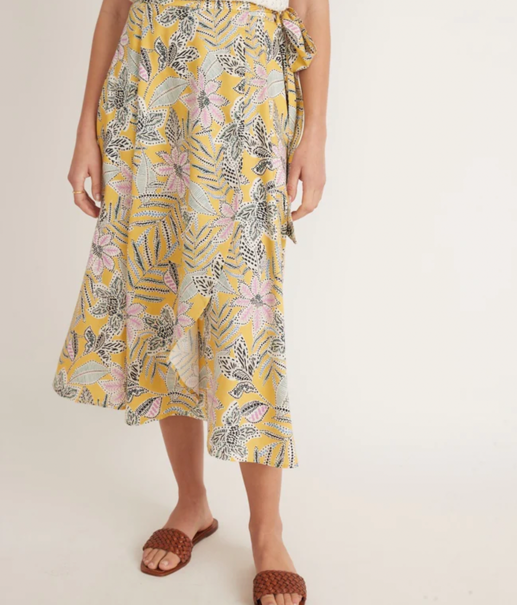 Anna Wrap Maxi Skirt - Bamboo Floral