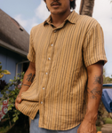 Summer Shirt - Tan Earth Stripe