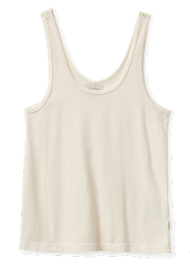 Scoop Neck Tank - White Smoke