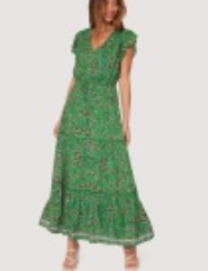 Eden's Oasis Maxi Dress - Green Floral