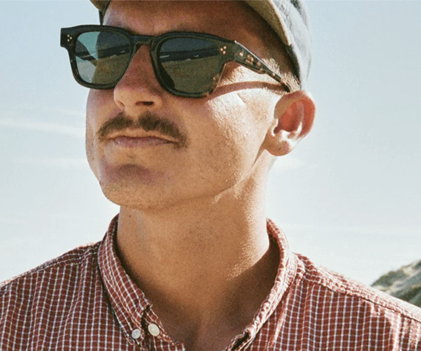 Rece Sunglasses - Brindle Tortoise / Green Polarized