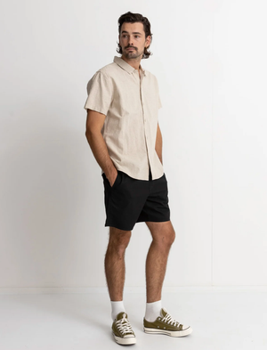 Classic Linen Short Sleeve Shirt - Sand