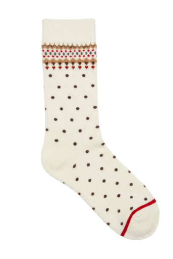 Marine Layer Boot Sock - Cream Fair Isle One Size