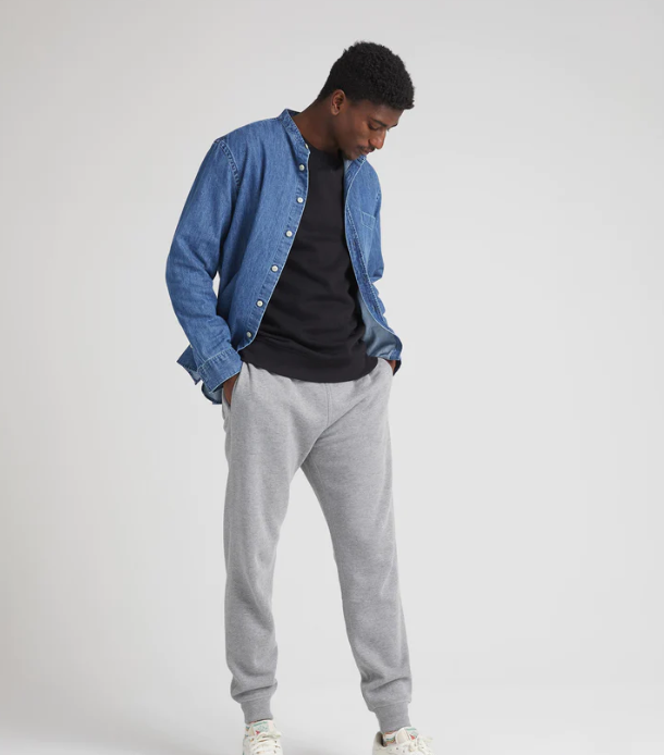 Men's Recycled Fleece Tapered Sweatpant - Heather Grey