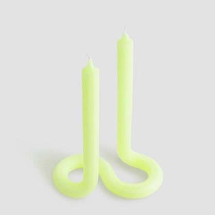 Double Twist Candle - Yellow