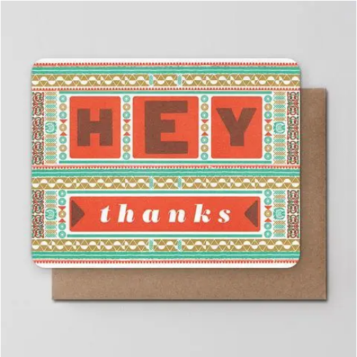 Hey Thanks Card - Genterie Supply Co.