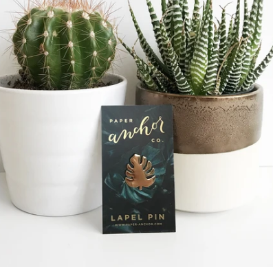 Monstera Leaf Lapel Pin