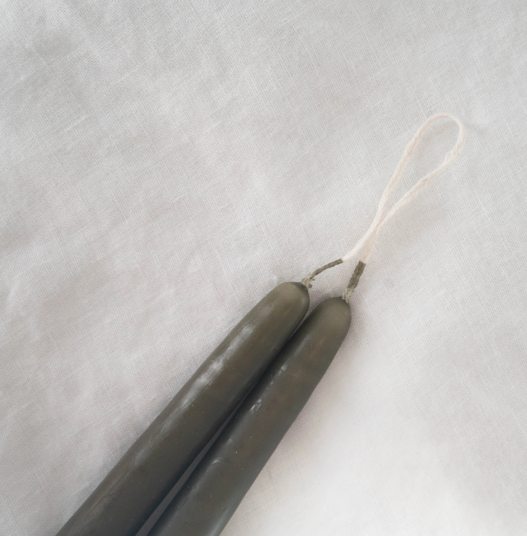 Taper Candle Pair - Olive