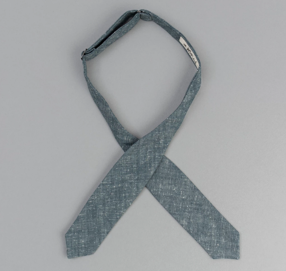 Extra Neppy Indigo Chambray Bow-tie - Genterie Supply Co.