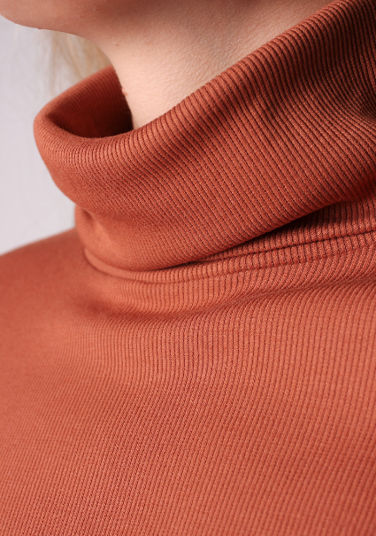 Ruby Roll Neck Top - Rust - Genterie Supply Co.