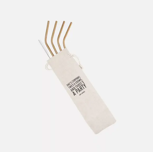 Copper Plated Cocktail Straws - Genterie Supply Co.