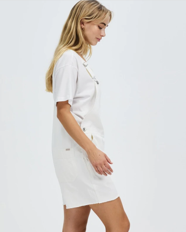 Christina Short Overalls - White
