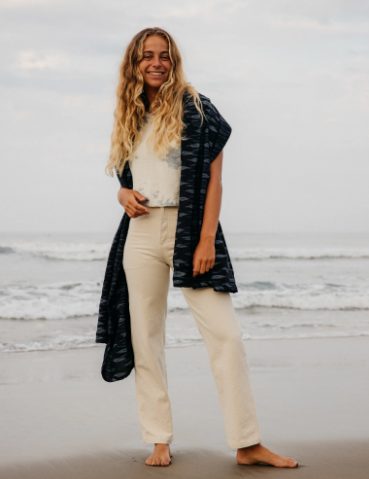 Beach Party Blanket - Double Indigo Ikat