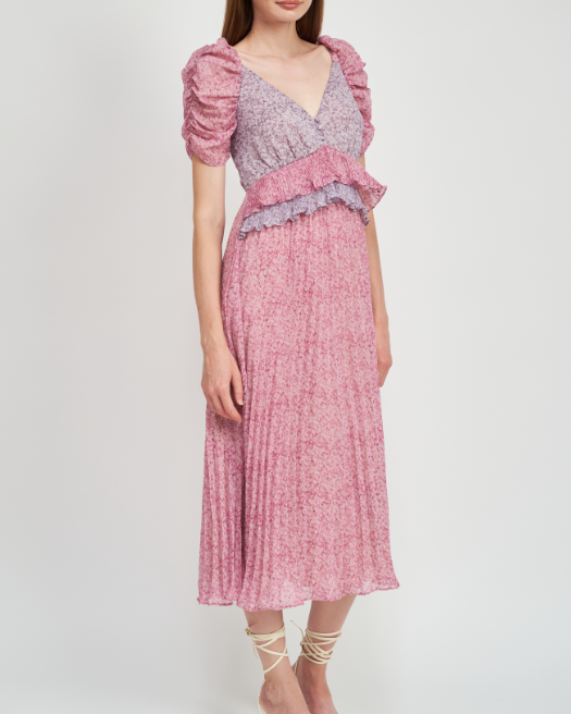 Lilac Annie Midi Dress