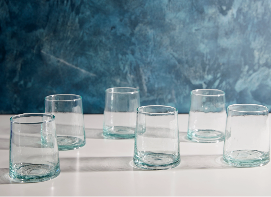 Moroccan Small Cone Glasses - Clear - Set of 6