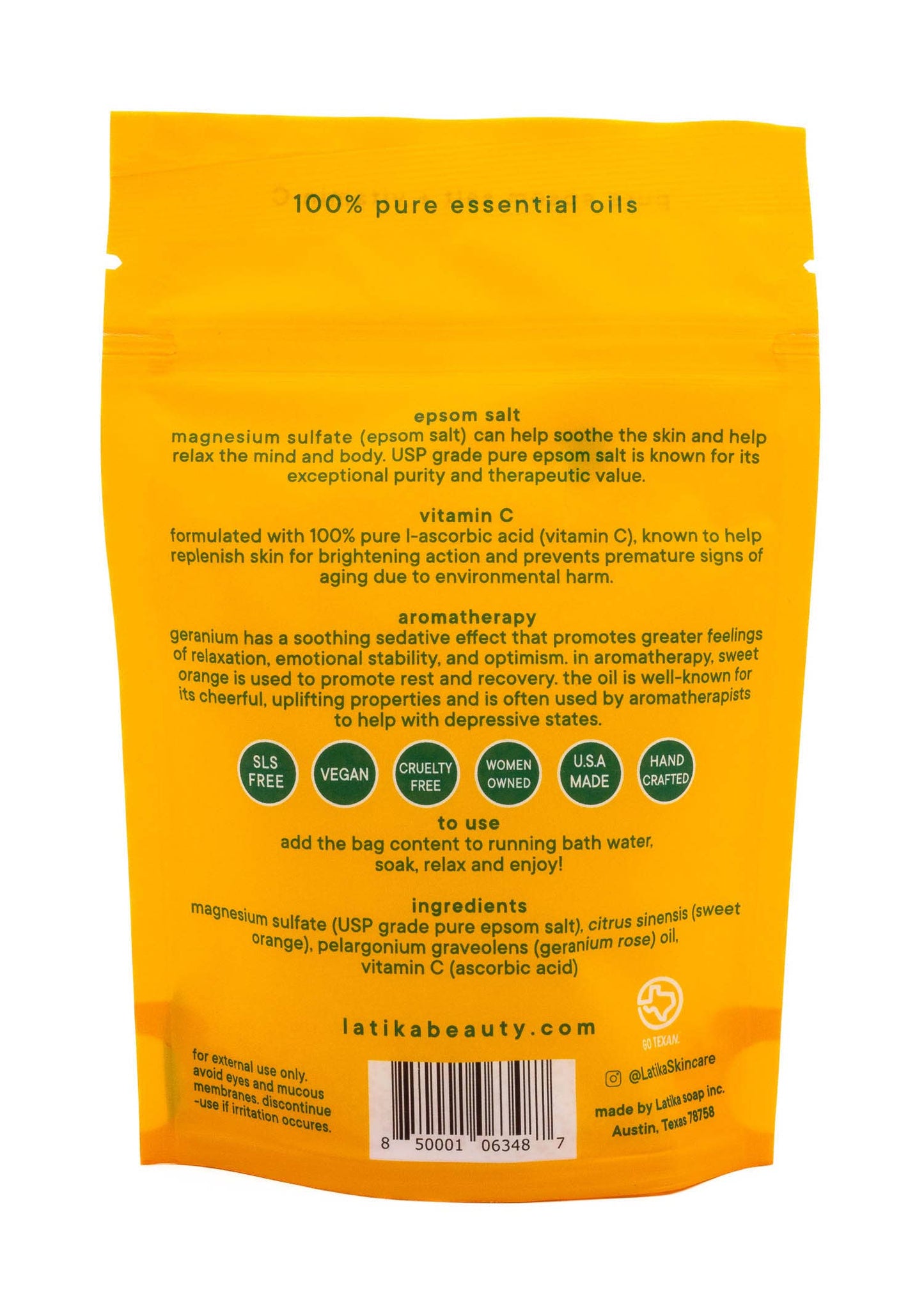 Instant Vitality Vitamin C Epsom Bath Soak