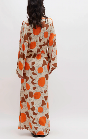 Long Floral Dress - Oranges Café